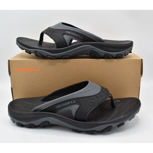 Merrell Mens Size 9 Huntington Sport Black Flip Flop Thong Sandals main image 7